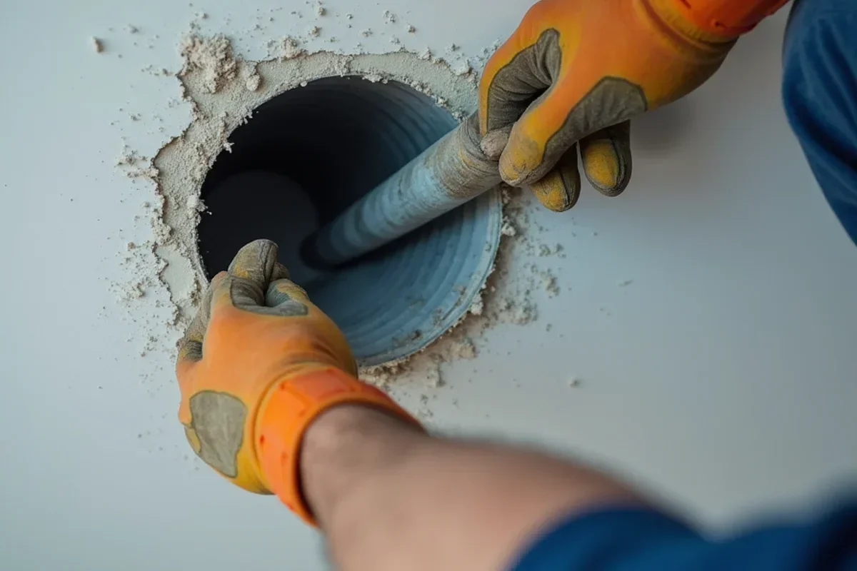 Clean water burst pipe in ceiling representing covered internal water damage