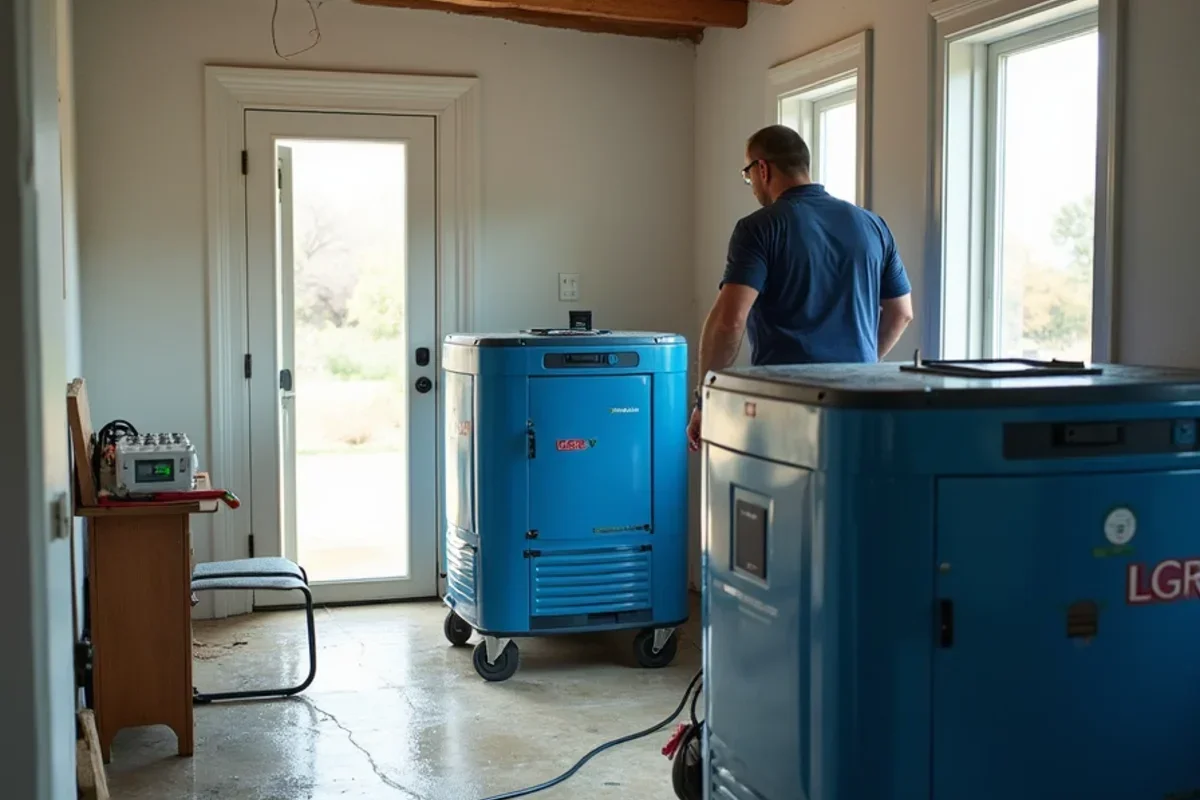 Industrial LGR dehumidifiers running in home near the Ogden and Weber river confluence